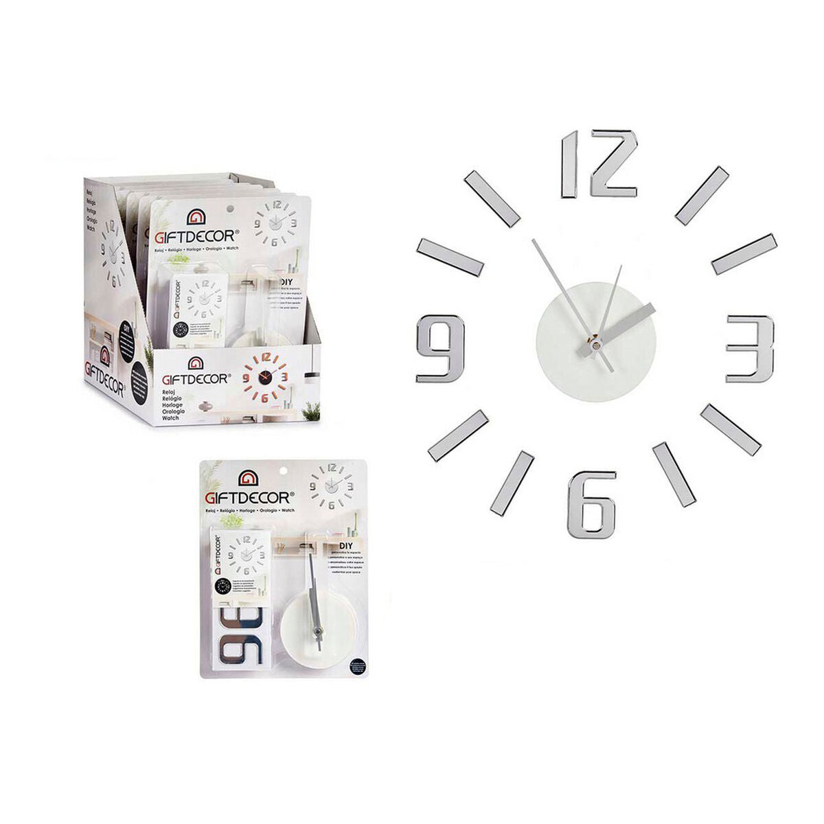 Wall Clock Adhesive ABS Ø 35 cm - Trending Products 