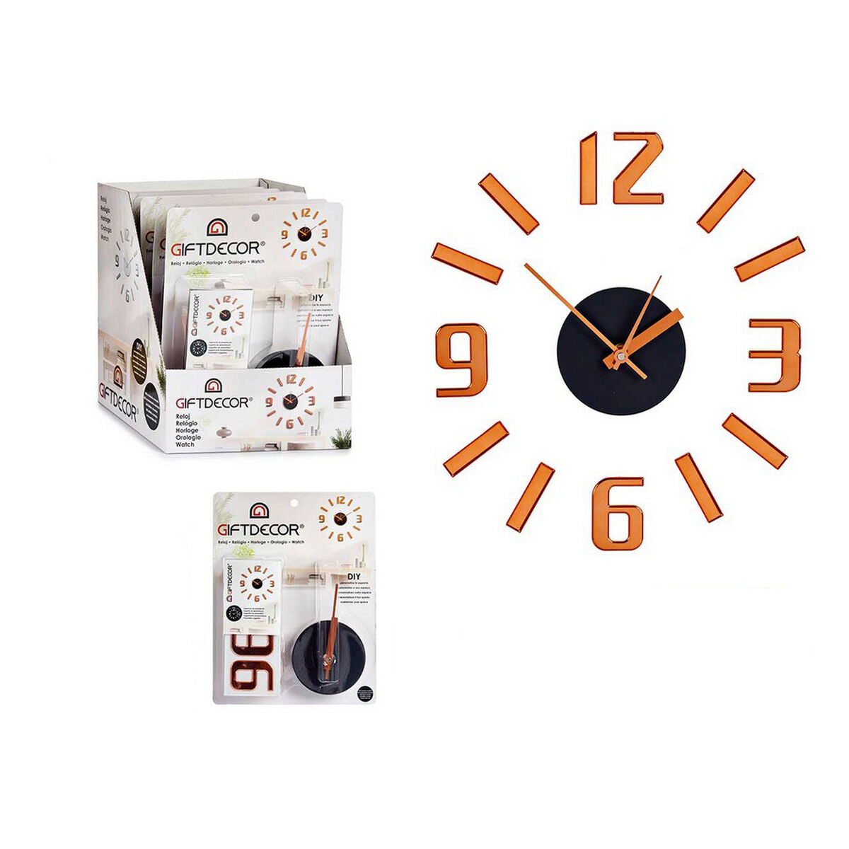 Wall Clock Adhesive ABS Ø 35 cm - Trending Products 