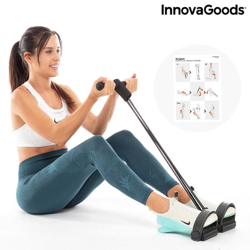 Multifunction Resistance Elastic Bands with Exercise Guide Tensport - Trending Products 