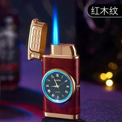 Windproof Gas Lighter Wrist Watch Cigar Lighter Outdoors Jet Double Tube Lighters Gadgets for Men Cigarette Accessories Fires
