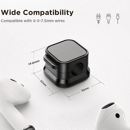 2-6PCS Magnetic Cable Clip Magnetic Cable Winder Cord Organizer Adjustable Cord Holder Under Desk Cable Management Holder