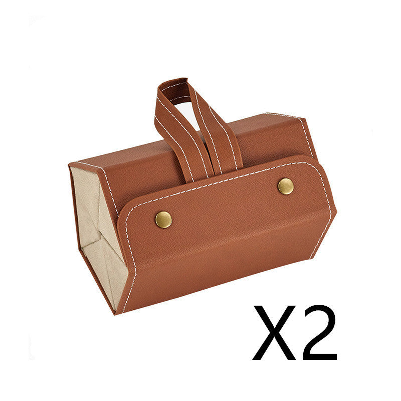 Foldable Multiple PU Leather Sunglasses & Eyeglasses Travel Organizer Case with 5 Slots - Trending Products 