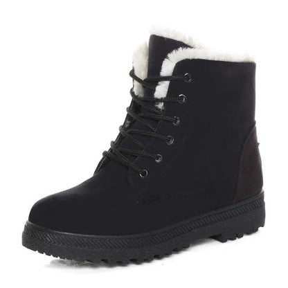FrostLoom ArcticPlush™ Damen Winter Schneestiefel – Warme Plüsch Knöchelstiefel mit rutschfester Gummisohle