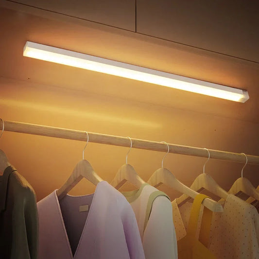 Wireless Motion Sensor LED Night Light – USB-C Rechargeable Rectangular Lamp for Closet, Kitchen, Stairs & Cabinets