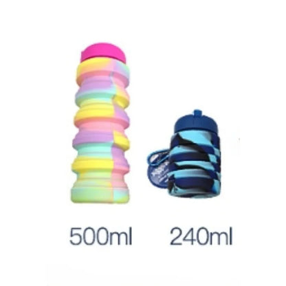 Silicone Collapsible Water Bottles,Portable Foldable Expandable Sports Cups, Leak Proof Reusable ,for Outdoor Activities Travel.