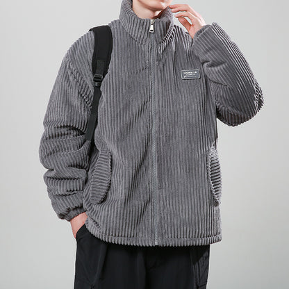 Winter Corduroy Cotton-Padded Jacket for Men – Warm Stand Collar Casual Streetwear Coat - Trending Products 