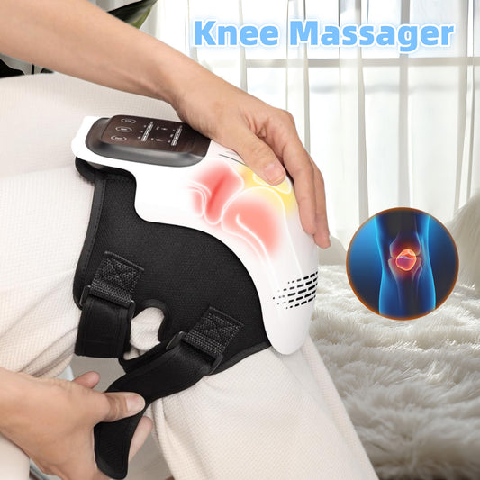 Intelligent Electric Knee Massager with Heat, Vibration & Infrared Therapy – Rechargeable Pain Relief for Joint Care at Home