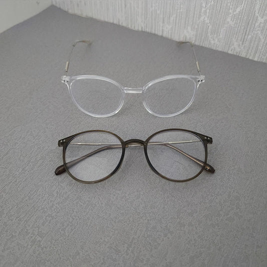 Basic Classic Anti Blue Light Blocking Glasses Set of 2 – Vintage Round Eyewear for Men & Women, Office & Outdoor Accessories