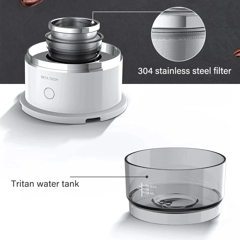 Mini Coffee Machine Hand-Pressed Coffee Maker Coffee Brewer Grinder - Trending Products 