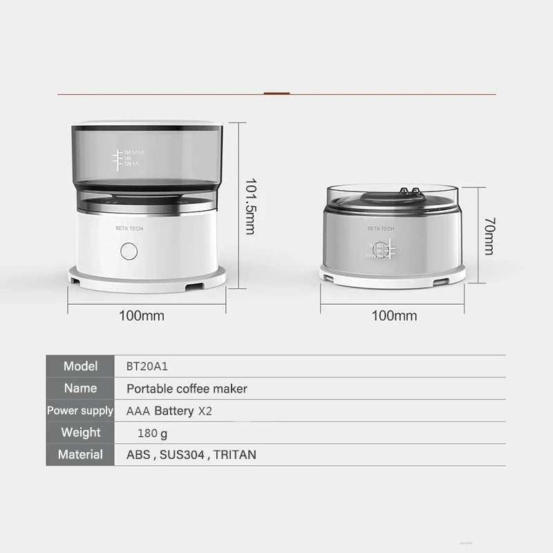 Mini Coffee Machine Hand-Pressed Coffee Maker Coffee Brewer Grinder - Trending Products 