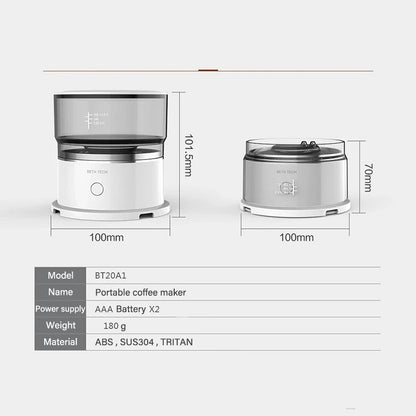 Mini Coffee Machine Hand-Pressed Coffee Maker Coffee Brewer Grinder - Trending Products 
