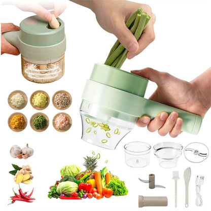 Portable Handheld 4 in 1 Electric Vegetable Slicer - Trending Products 