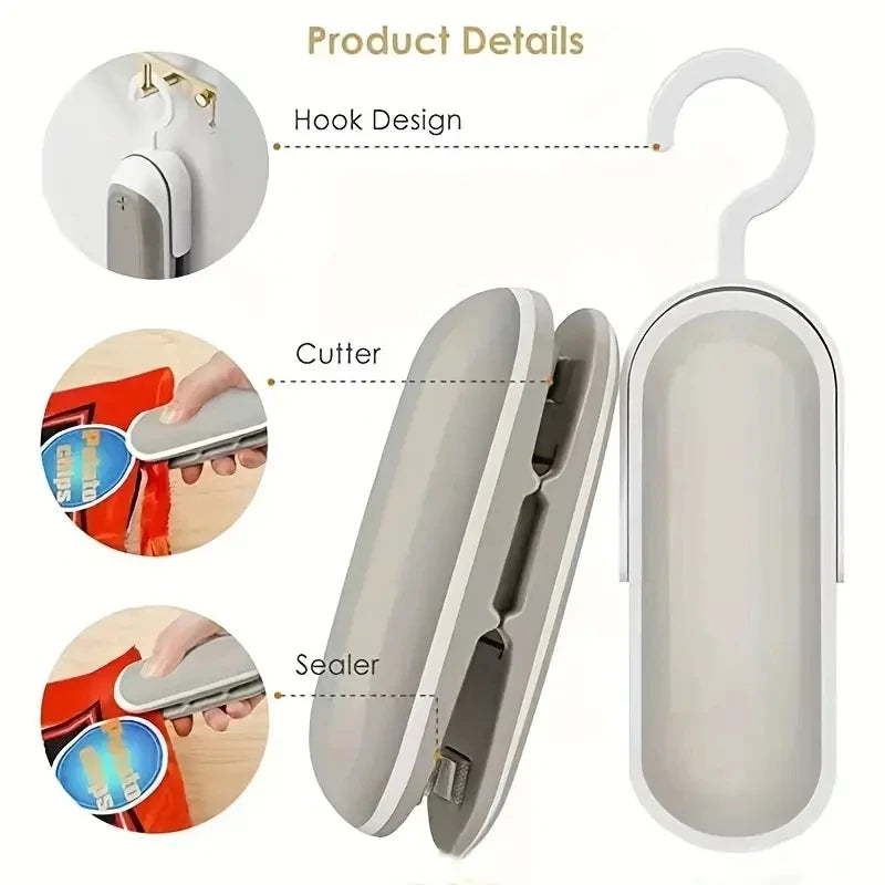 Plastic Press Sealer Sealing Clamp Portable Sealer Food Bag