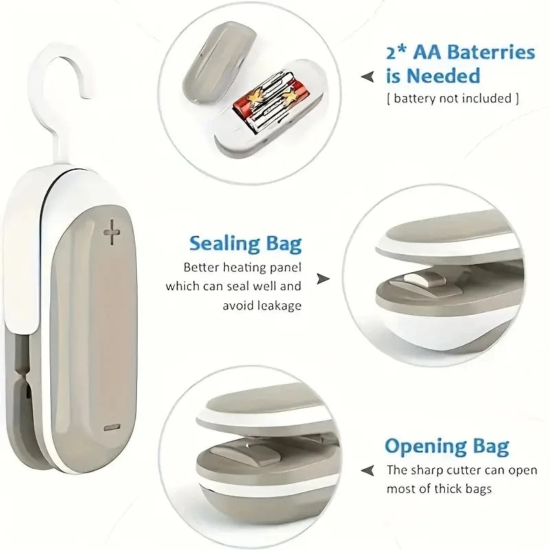 Plastic Press Sealer Sealing Clamp Portable Sealer Food Bag