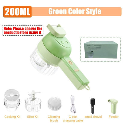 Portable Handheld 4 in 1 Electric Vegetable Slicer - Trending Products 