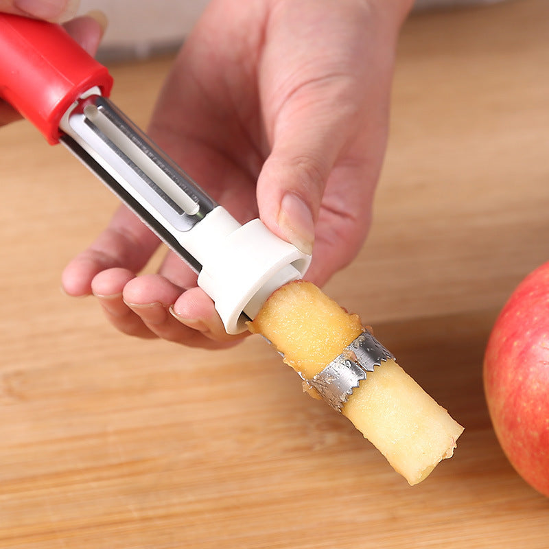 Stainless Steel Fruit Peeler and Corer – Dual-Purpose Tool for Peeling and Removing Cores