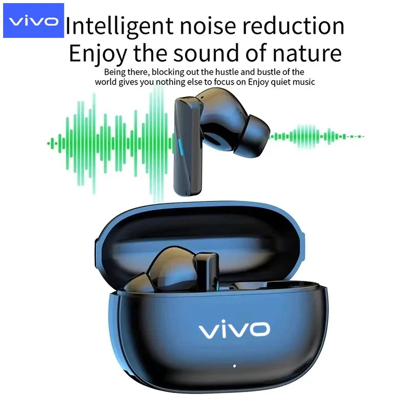 VIVO Wireless Bluetooth Earphones TWS Sports Headphones Earbuds Dual HD Mic Headset LED Display Gaming Earphone For IOS NEW