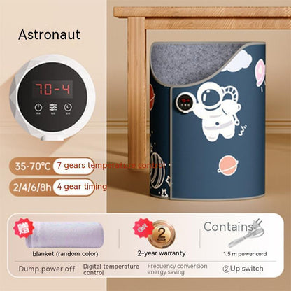 Compact Electric Heater 220V – Portable Room Heater with Mechanical Control | Classic Gray, Quiet Blue, Cherry Blossom, Astronaut Design