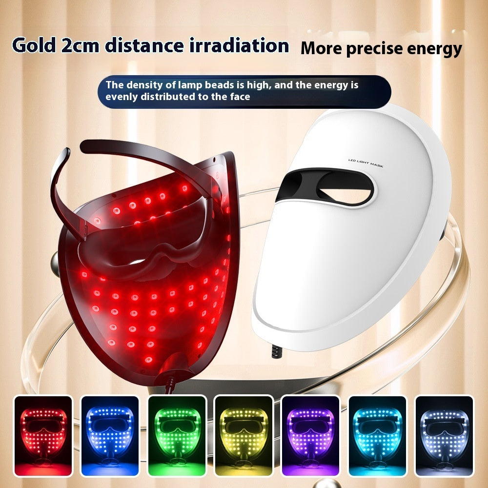 Rechargeable LED Face Mask – 7-Color Light Therapy Beauty Device for Wrinkle Reduction, Acne Care & Skin Rejuvenation - Trending Products 