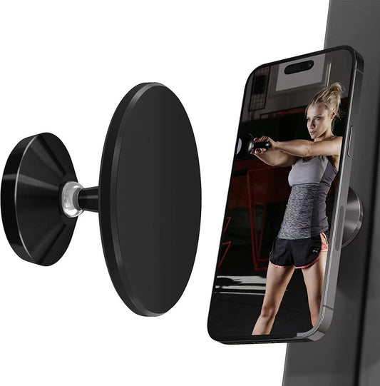 Magnetic Aluminum Alloy Phone Holder – 360° Rotating Gym & Home Mount | Strong Magnetic Grip | TrendingsDE - Trending Products 