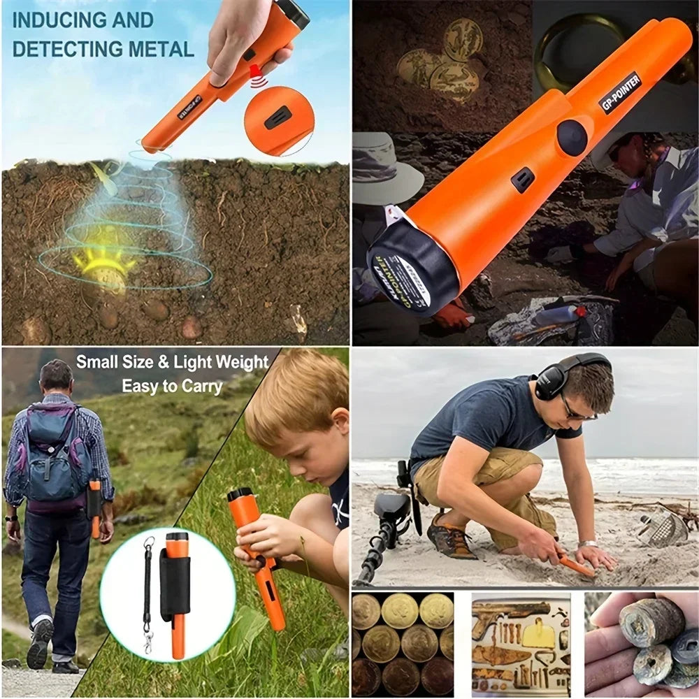 High Quality GP-Pointer Handheld Metal Detector – Waterproof Positioning Rod with LED Lights & Bracelet