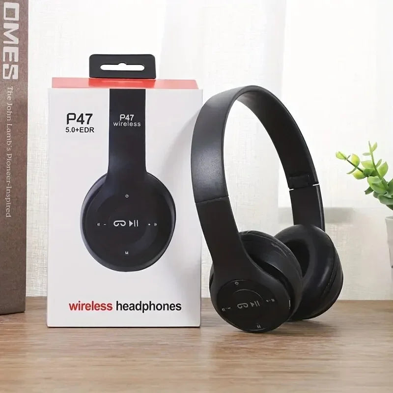 Wireless Over-Ear Bluetooth Headphones with Mic – Noise Cancelling, Foldable, Waterproof, HIFI Sound