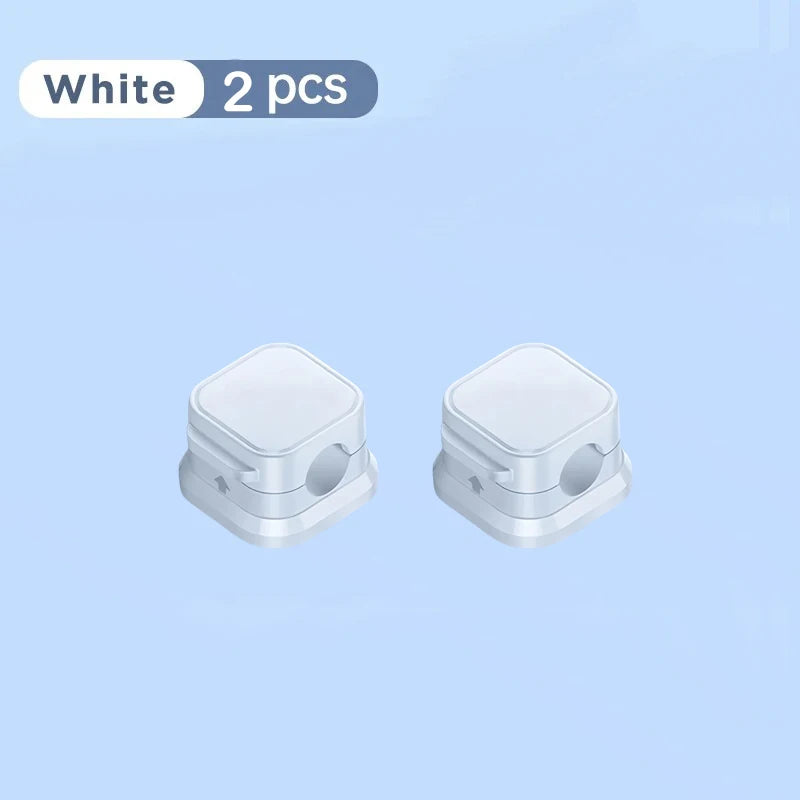 2-6PCS Magnetic Cable Clip Magnetic Cable Winder Cord Organizer Adjustable Cord Holder Under Desk Cable Management Holder