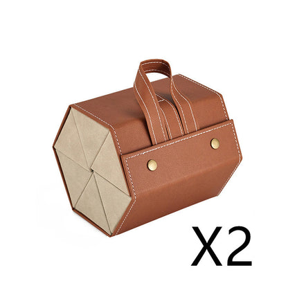 Foldable Multiple PU Leather Sunglasses & Eyeglasses Travel Organizer Case with 5 Slots - Trending Products 