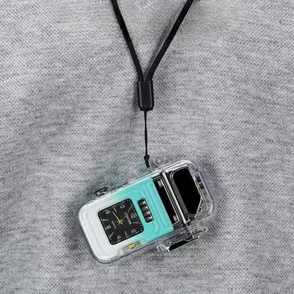 2023 New  Waterproof Watch Lighter Windproof USB Plasma Rechargeable Lighter Outdoor Portable Cigarette Lighter Men's Watch Gift