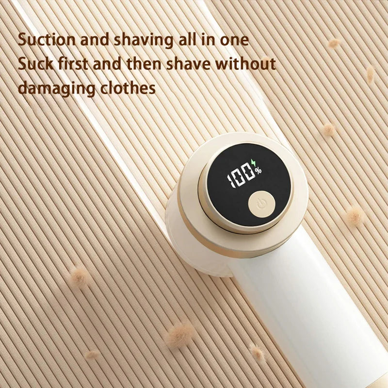 Electric Lint Shaver Digital Display Wireless Fabric Pill Remover 3 Speeds Rechargeable For Sweaters Clothes Hairball Trimmer