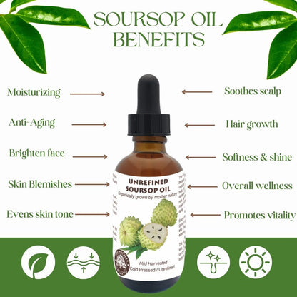 Soursop Graviola Guanabana  Oil (organic, cold pressed, unrefined) - Trending Products 