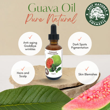 Guava Seed Oil (organic, cold pressed, unrefined) - Trending Products 