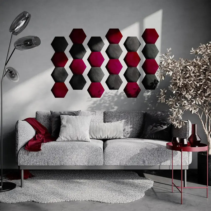 HEXAGON Acoustic Wall Panels | Soft Sound-Absorbing Tiles - Trending Products 