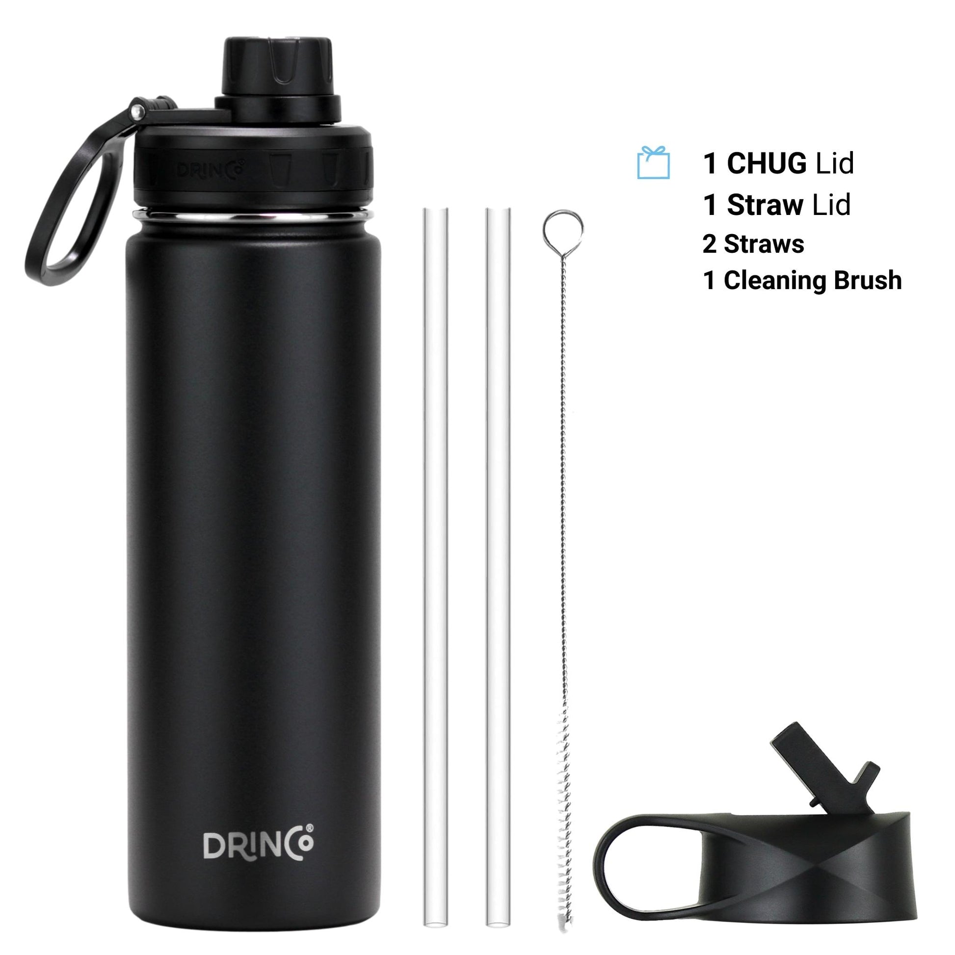 Insulated Stainless Steel Water Bottle - Black - Trending Products 