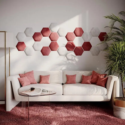 HEXAGON Acoustic Wall Panels | Soft Sound-Absorbing Tiles - Trending Products 