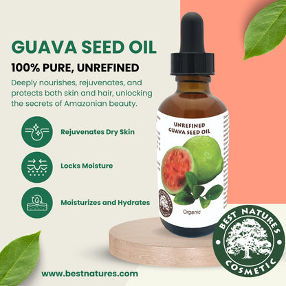 Guava Seed Oil (organic, cold pressed, unrefined) - Trending Products 