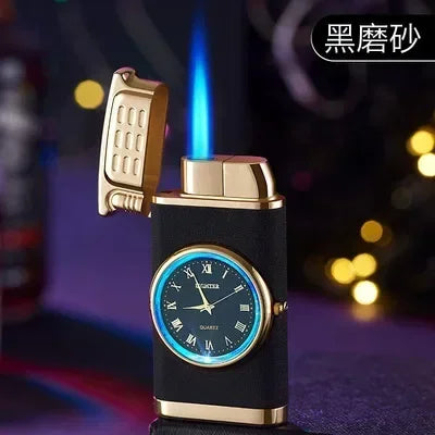 Windproof Gas Lighter Wrist Watch Cigar Lighter Outdoors Jet Double Tube Lighters Gadgets for Men Cigarette Accessories Fires