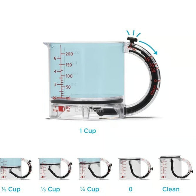 Versatile Adjustable Measuring Cup – 4-in-1 Space-Saving Kitchen Essential - Trending Products 