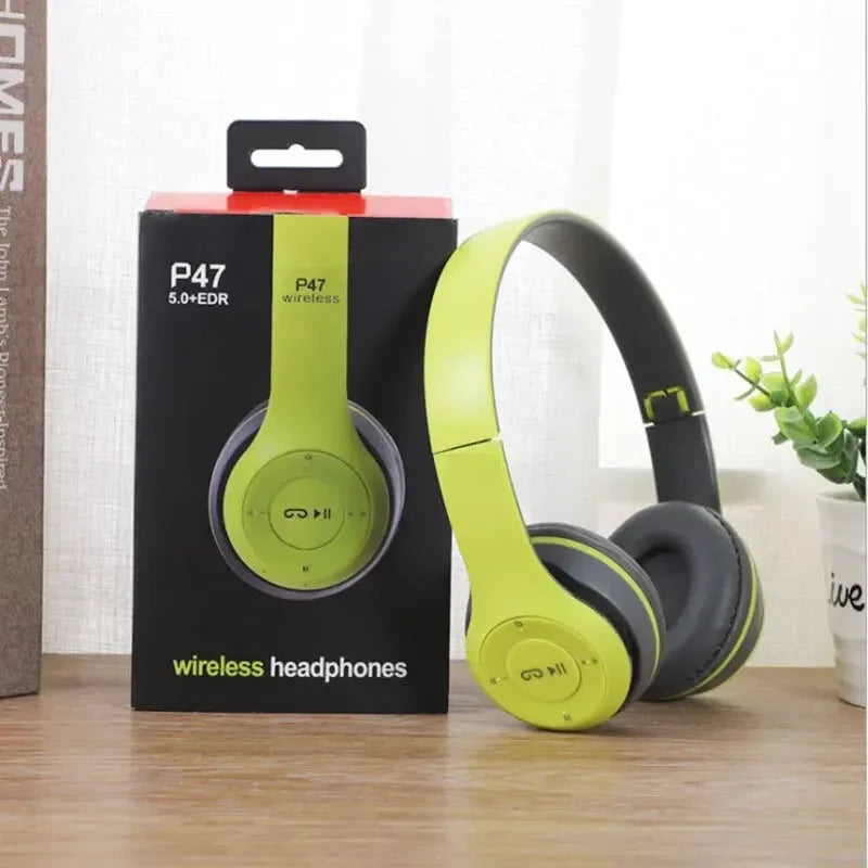 Wireless Over-Ear Bluetooth Headphones with Mic – Noise Cancelling, Foldable, Waterproof, HIFI Sound