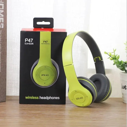 Wireless Over-Ear Bluetooth Headphones with Mic – Noise Cancelling, Foldable, Waterproof, HIFI Sound