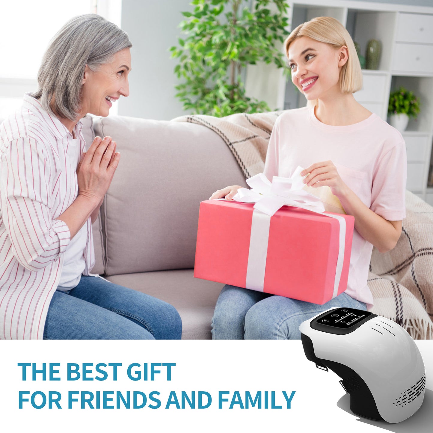 Intelligent Electric Knee Massager with Heat, Vibration & Infrared Therapy – Rechargeable Pain Relief for Joint Care at Home