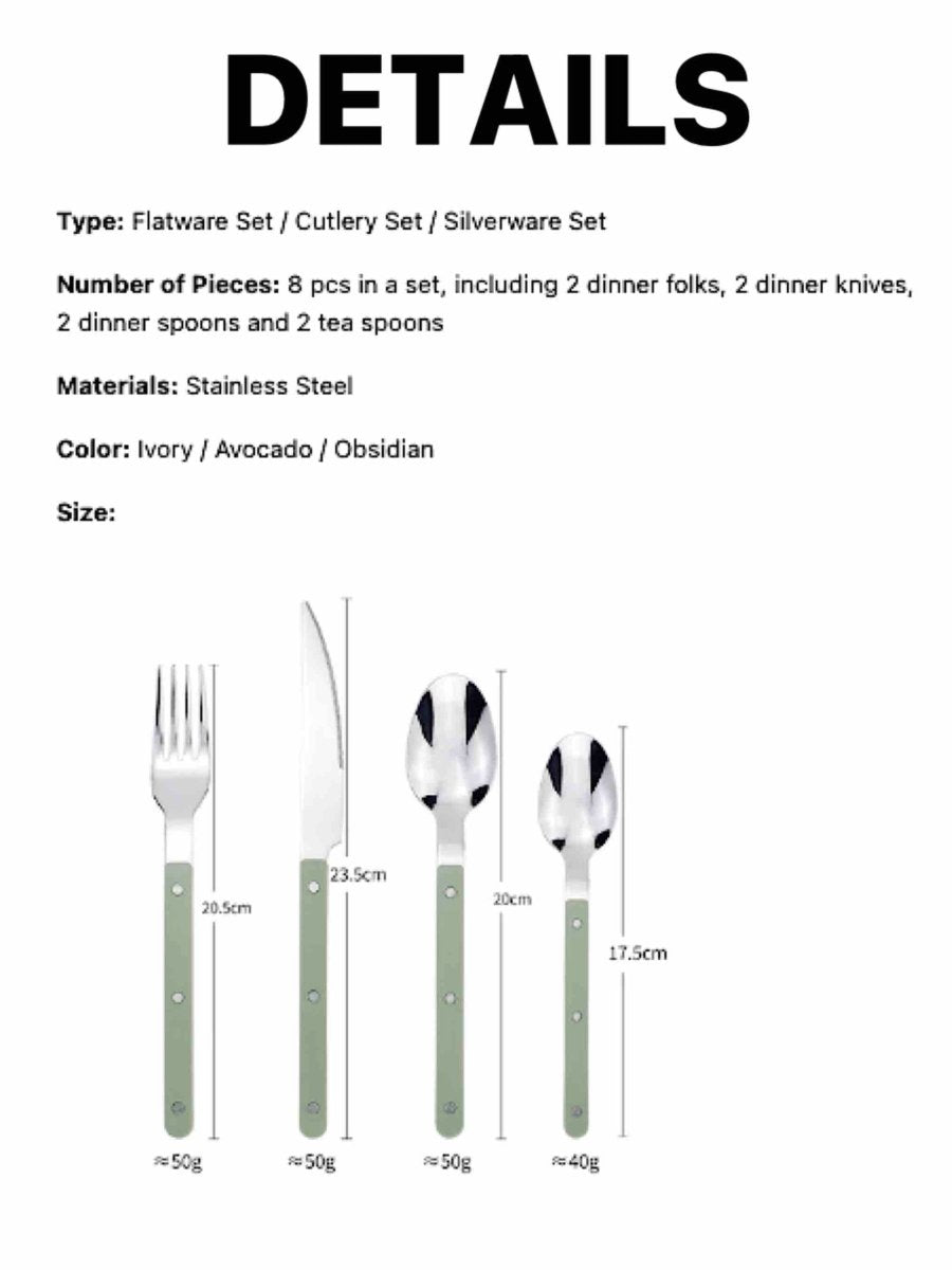 Cutlery 8 Pieces Nordic Bistrot Style - Trending Products 